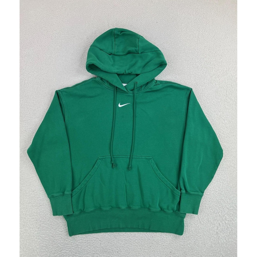 Nike Hoodie Womens Small Green Phoenix Oversized Pullover Center DQ5860-365